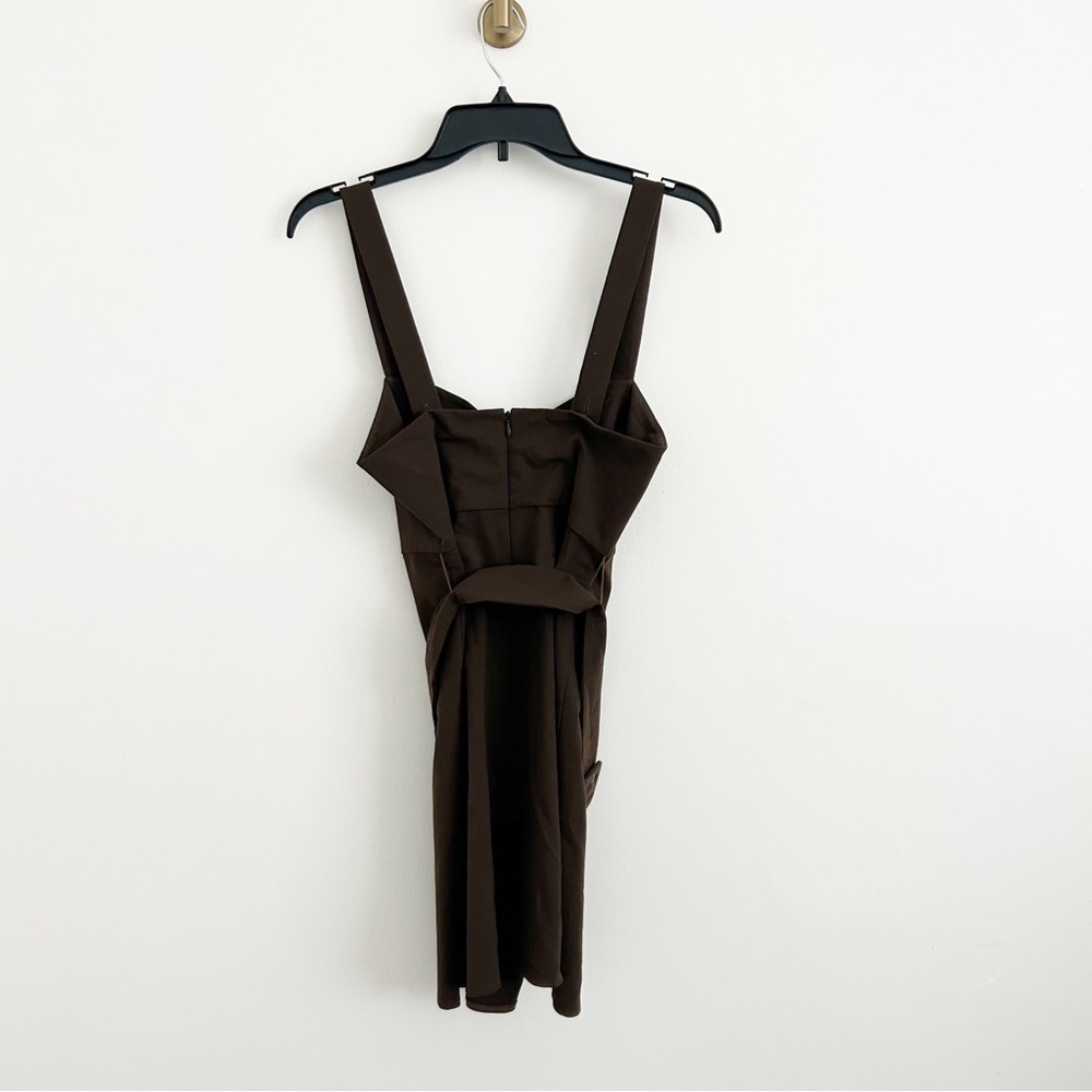 Reformation Huxley Belted Mini Dress in Chestnut Brown Size 4 - Picture 10 of 13